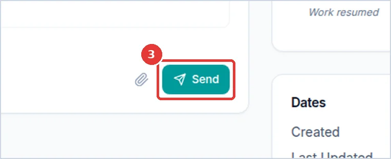 Close-up: the Send button