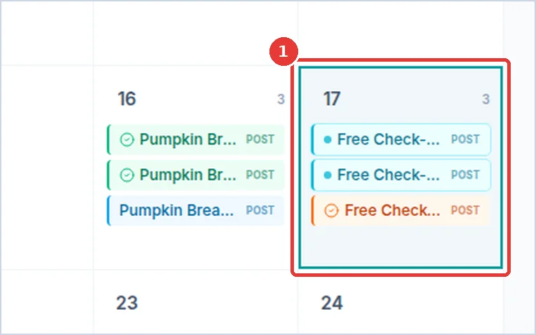 Close-up: a day in the calendar