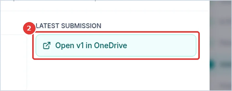 Close-up: the Open v1 in OneDrive link