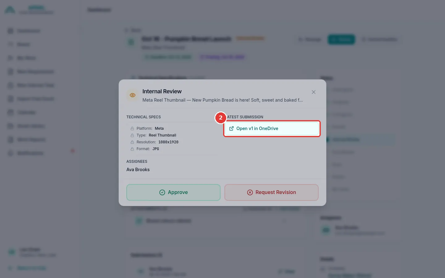 The full screen. The red box shows the link to the design.