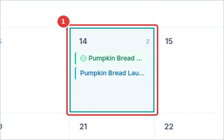 Close-up: a day in the calendar