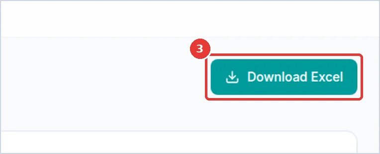 Close-up: the Download Excel button